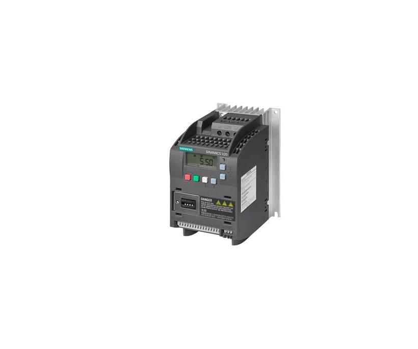 SINAMICS V20  3AC380-480V -15/+10% 47-63HZ  RATED POWER 0.37KW  WITH 150% OVERLOAD FOR 60SEC  UNFILT