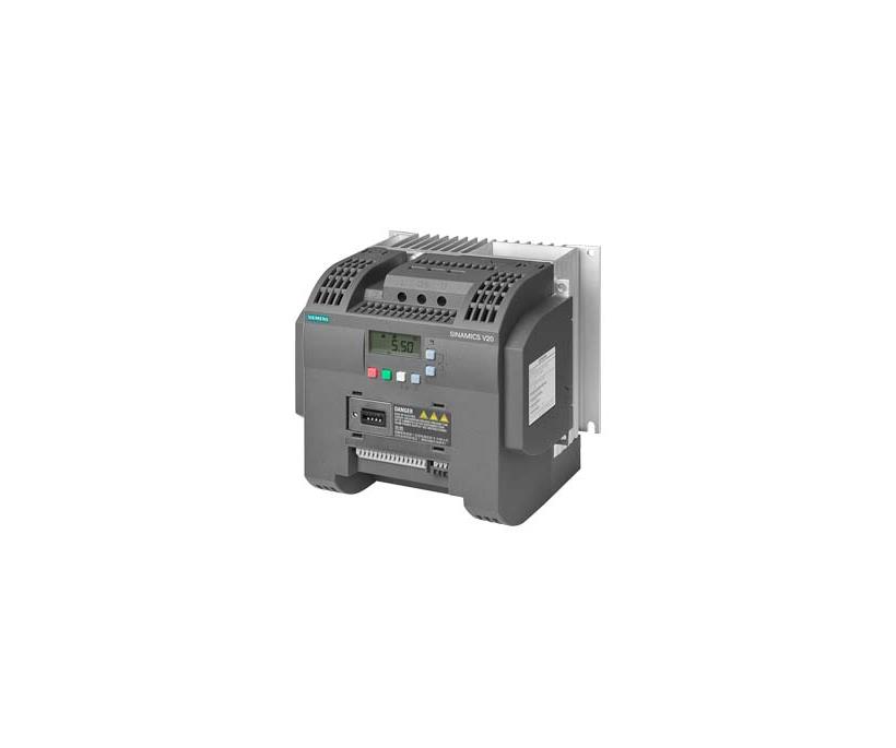 SINAMICS V20  3AC380-480V -15/+10% 47-63HZ  RATED POWER 5.5KW  WITH 150% OVERLOAD FOR 60SEC  UNFILTE