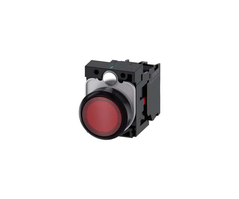 Momentary Illuminated Push Button Red 1NC 220V AC LED