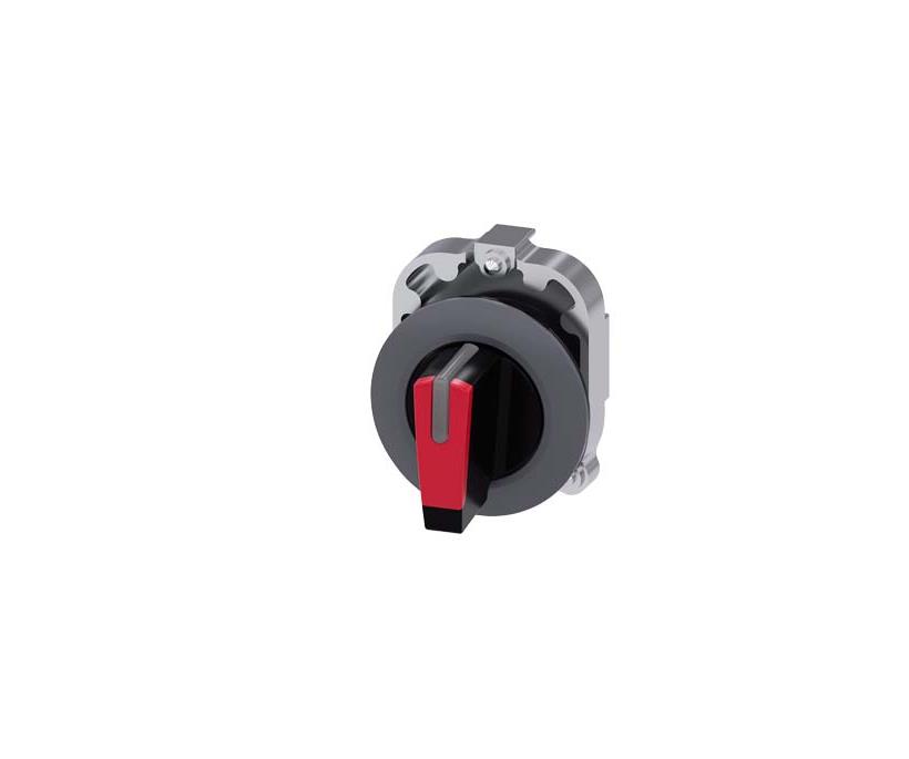 Selector Switch 3 Posn. Red (L-C-R, 2x60V Posn) with holder